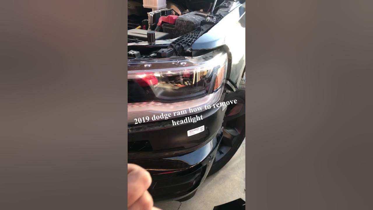 How to remove headlights on a 2019 dodge ram - YouTube