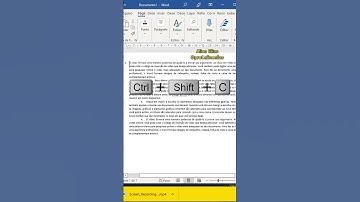Atalho no Microsoft Word para alinhar parágrafos no Word