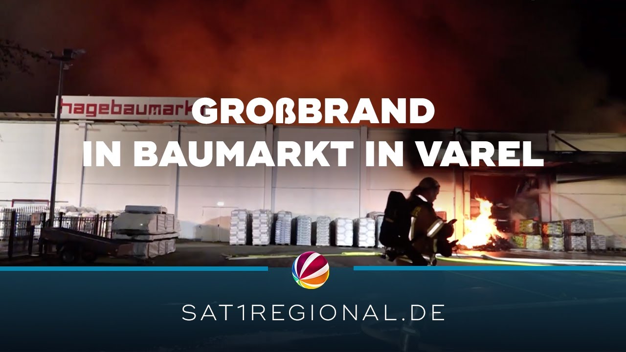 Feuer in Varel: Baumarkt weitgehend zerstört
