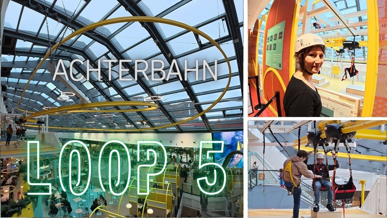 Achterbahn im Loop 5 Shopping Center 2026 Darmstadt - Wir fliegen an der Decke des Einkaufszentrums