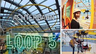 Roller coaster at Loop 5 Shopping Center 2026 Darmstadt - We fly on the ceiling of the shopping c...