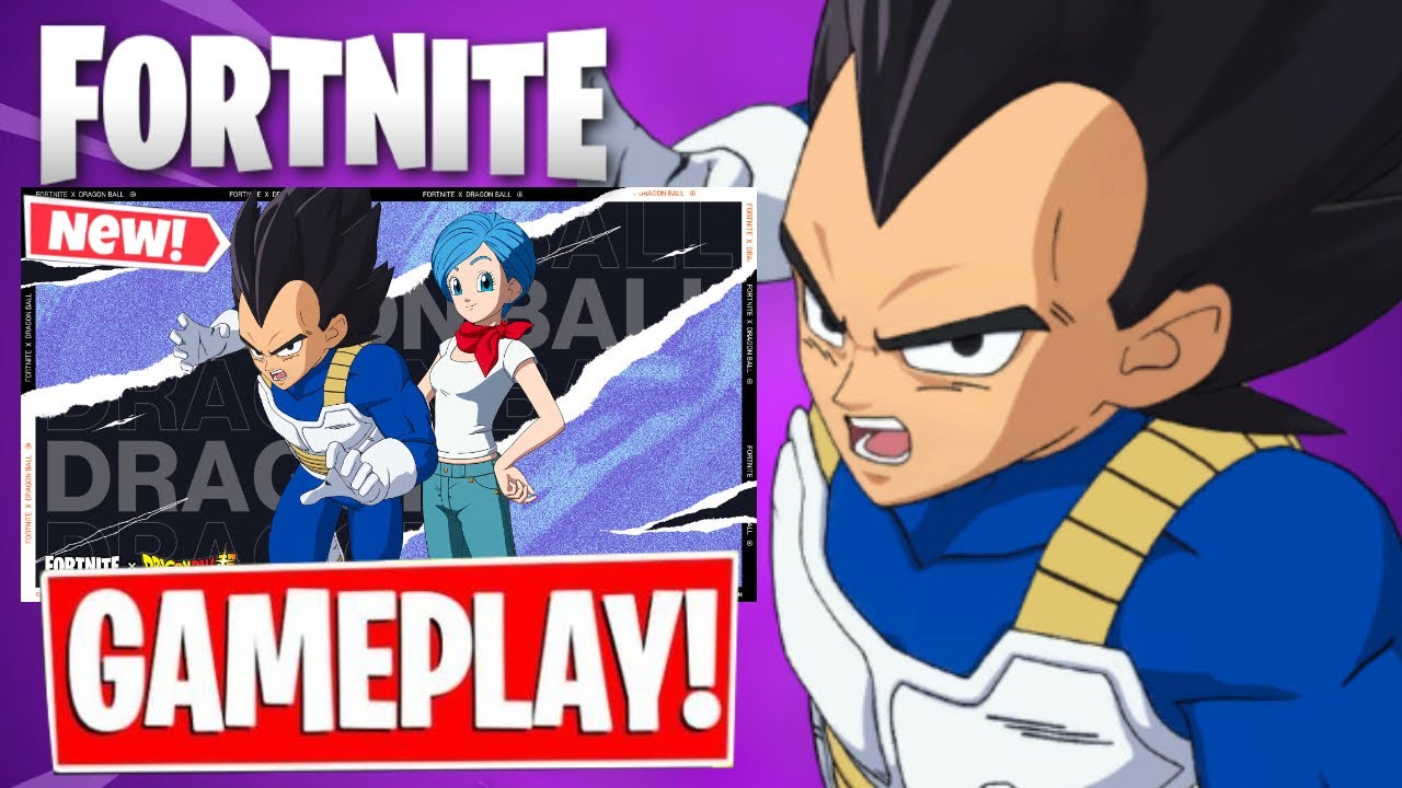 VEGETA Skin Gameplay In Fortnite (Vegeta & Bulma Bundle)