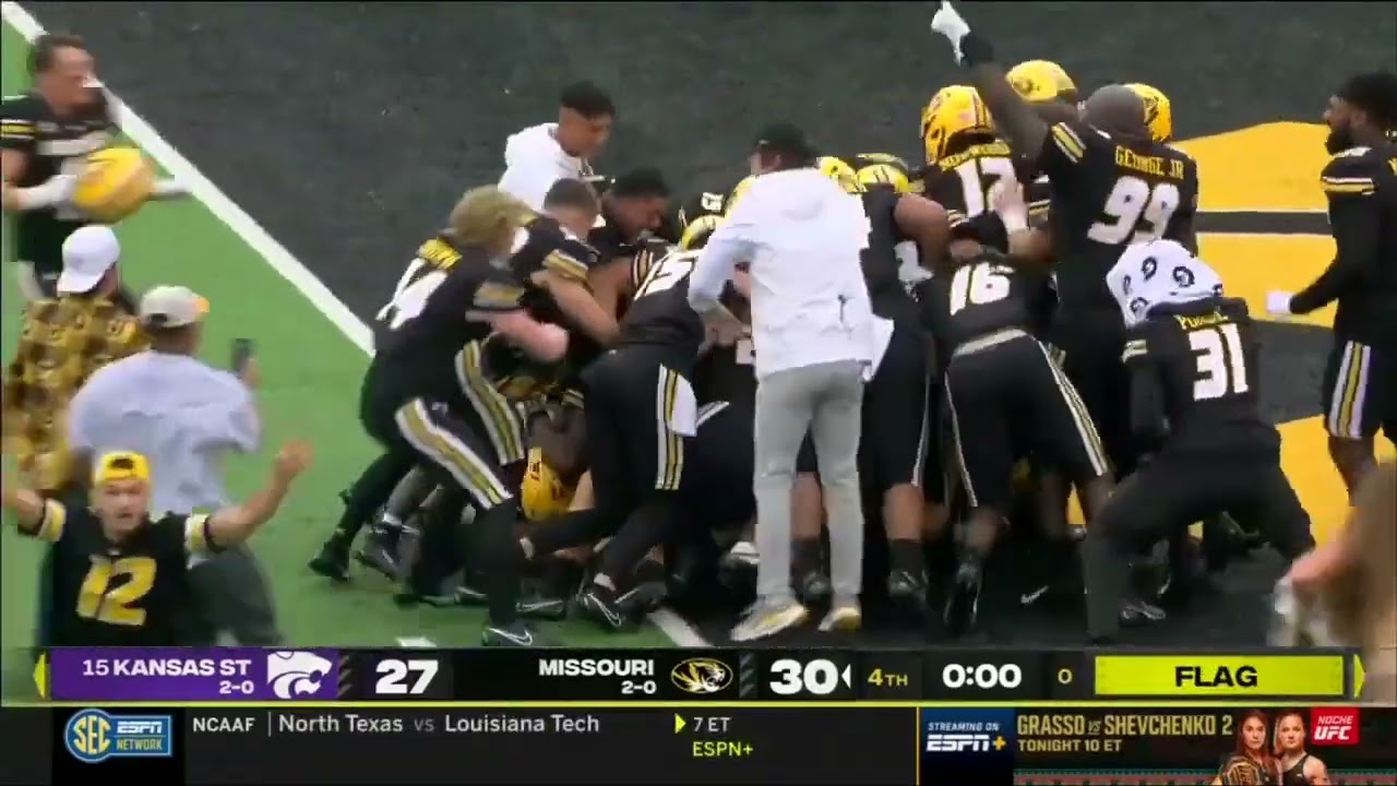 Mizzou Kicker Harrison Mevis Nails A Game Winning 61 Yard Field Goal to Upset #15 Kansas State