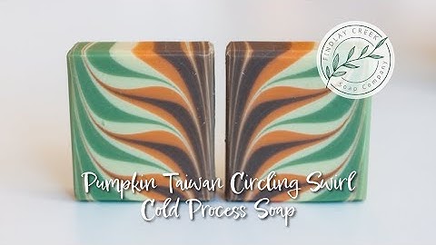 Pumpkin Taiwan Circling Swirl Soap | Findlay Creek Soap Company