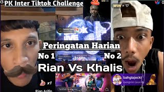 Rian Arifin Vs Khalis Setiawan Pk Inter Tiktok Challenge, Ngeri Boy T U Nya Ga Brhenti Berhenti Seru