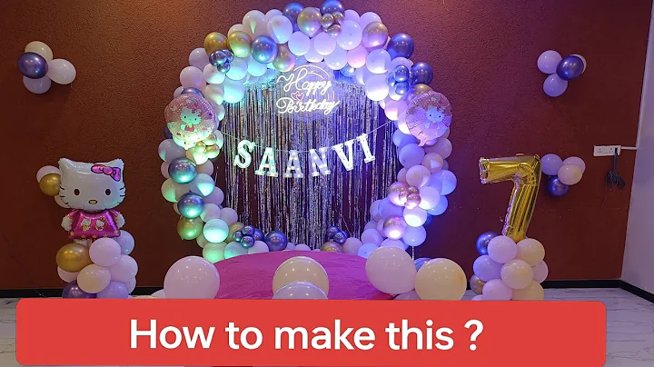 DIY Balloon decoration 💡birthday decoration  tutorial 🎉 balloon decoration ideas at home 🏡