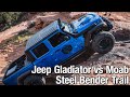 Jeep Gladiator Rubicon on 37s  vs Moab Steel Bender Trail
