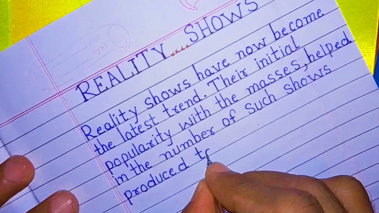 write an essay on reality shows and its impact