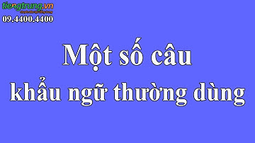 Một số câu khẩu ngữ thường dùng trong tiếng Trung