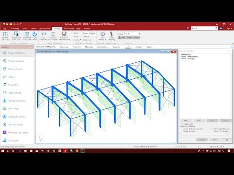 STEEL PORTAL FRAME DESIGN IN STAAD PRO CONNECT EDITION-PART2/3