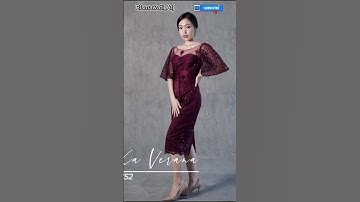 Thumbnail of Model Dress Pesta Batik Kombinasi Brokat / Model Dress Brokat Batik Modern 2023 #shorts #viral