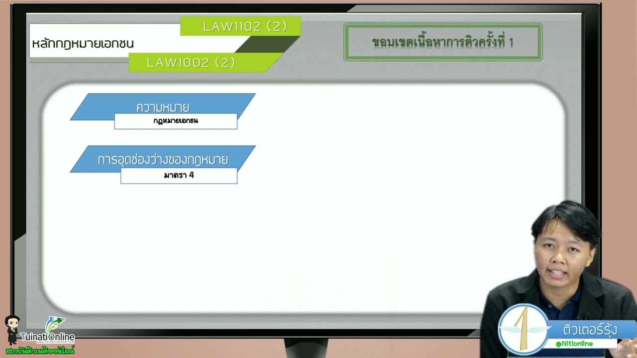 LAW1002 (LAW1102) กฎหมายเอกชน (ภาค 2/63)
