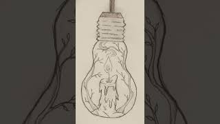 "When the world feels dark, let your inner light guide the way."#art #drawing #sketch #shorts #bulb