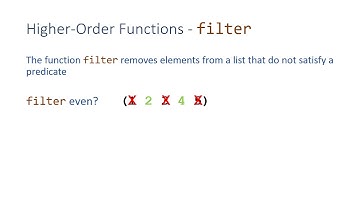 Higher-order Functions in Scheme - map, apply, & filter