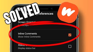 How to disable inline comments on Wattpad