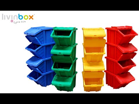 Poubelle de recyclage à couvercle relevable avec couvercles colorés (2 –  BHMA