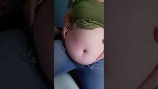 32oz Soda Bloated Belly, Huge Burps and Panting