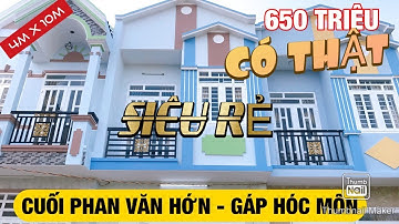 Nhà Bán Hóc Môn ✅ Nhà Sổ Hồng Riêng Dt 4 X 10 đúc 1 trệt 1 lầu 2PN, 2WC cuối đường  Phan Văn Hớn