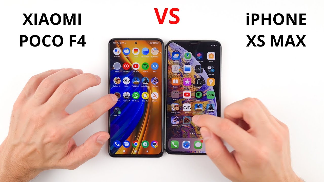 Xiaomi Poco F4 Vs IPhone XS Max SPEED TEST YouTube