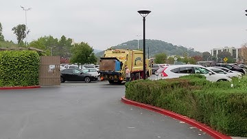 Marin Sanitary Service Heil rear loader on commercial recycle!