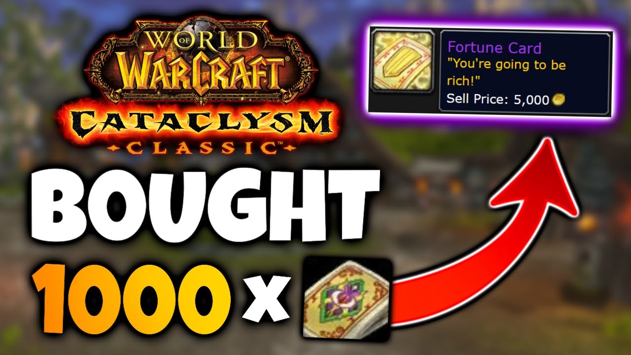 Loot From 1000 Mysterious Fortune Cards in Cataclysm Classic