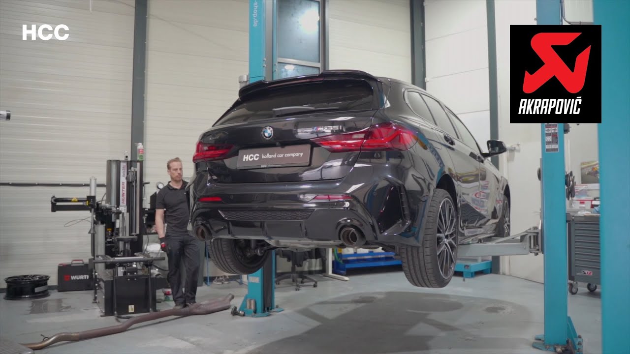BMW M135i xDrive F40 Akrapovic Slip On + Link pipe | LOUD! - YouTube