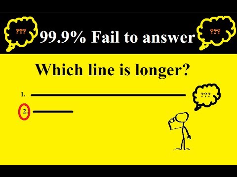 Which line is longer optical illusion  life world - YouTube