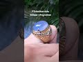 Blue Chalcedony. Baturaja. Jaminan no dyed. 19.07 carat 19x13x9mm. Ring titanium wa 085311555545