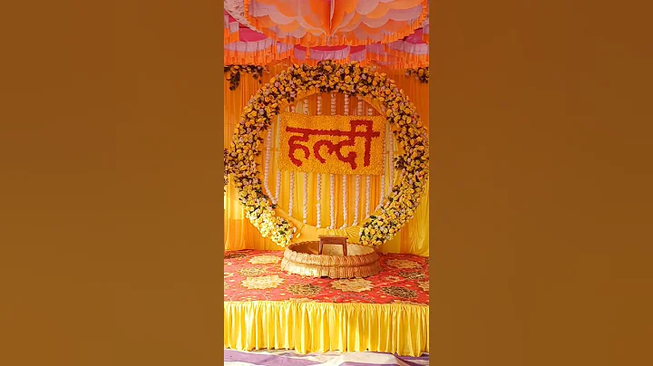 Haldi Ceremony Backdrop design | Sagar Tent House #haldidecor #shorts