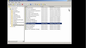Demo 1 Integration of AD with Exchange2010.avi