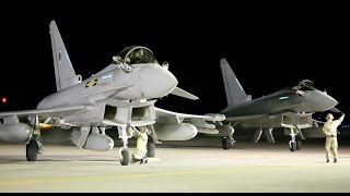 「日英共同訓練」タイフーン戦闘機到着