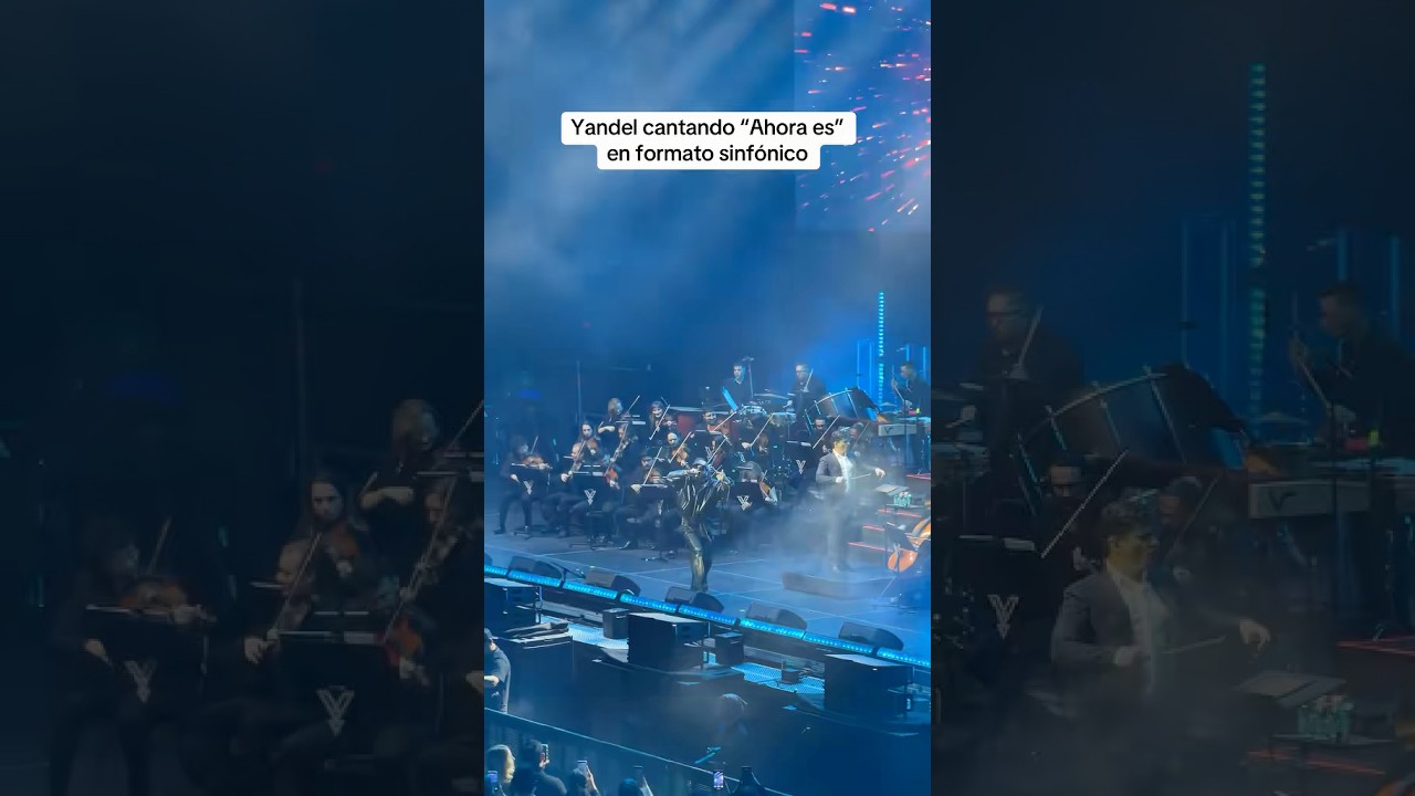Yandel cantando “Ahora Es” en formato sinfónico