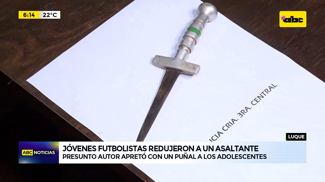 Luque: jóvenes futbolistas redujeron a un asaltante