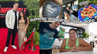 SUMMER SHOPPING & DATE NIGHT!! + my natural makeup look!!