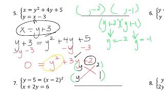 15.2 Solving Linear Quadratic System Algebraically