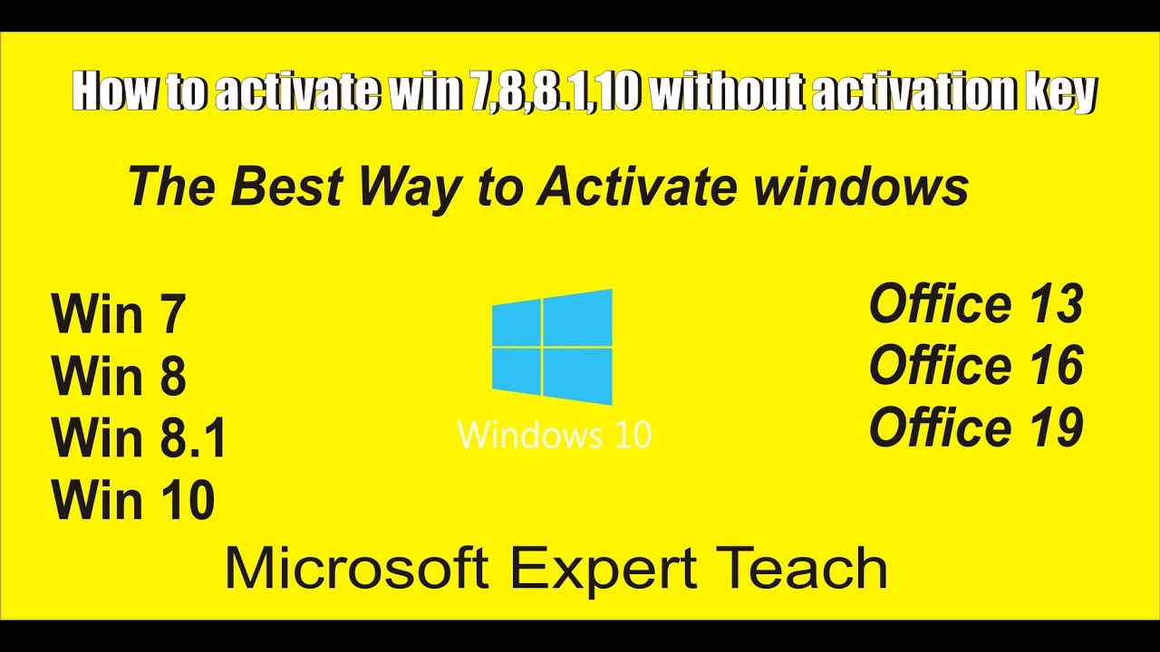 Activate Windows 7, 9, 10 in Just 1 Min, Lift Time Activated Windows ...
