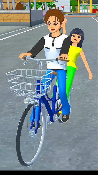 MIO cried on the bicycle and called for help#sakuraschoolsimulator #funny #cartoon #sakura