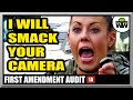 (WOW) “I WILL SMACK YOUR CAMERA” - PROTESTORS GO CRAZY - First Amendment Audit with Amagansett Press