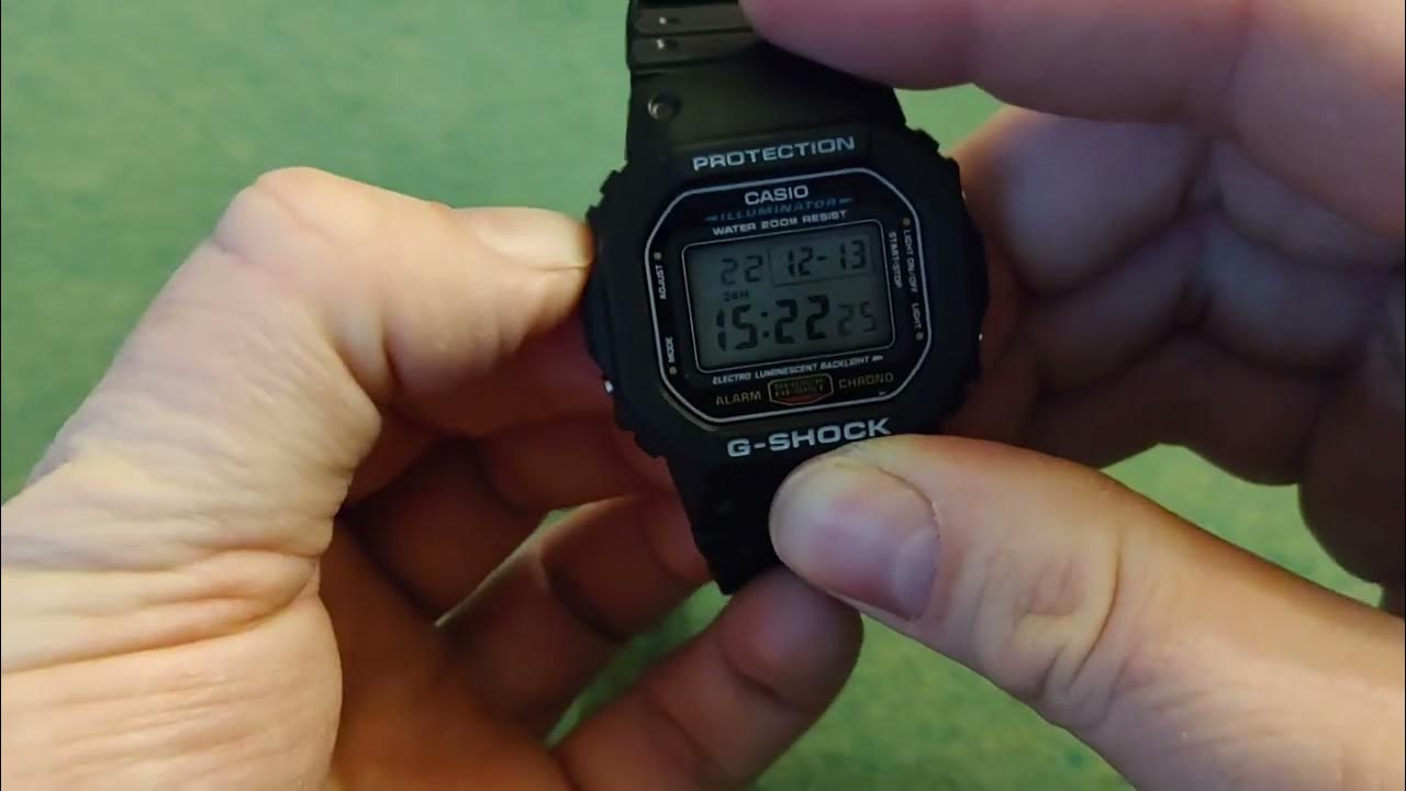 setting g shock dw 5600