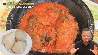 How To Prepare Authentic Fante Fante With Catfish / Tomatoes Sauce With Fresh Fish & Banku screenshot 2