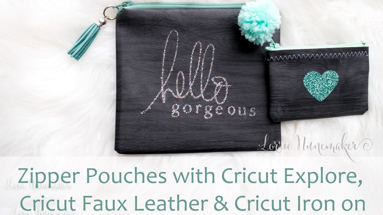 Zipper Pouch with Cricut Faux Leather 