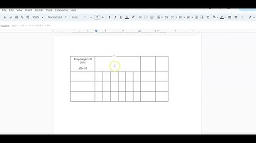 data table in google docs