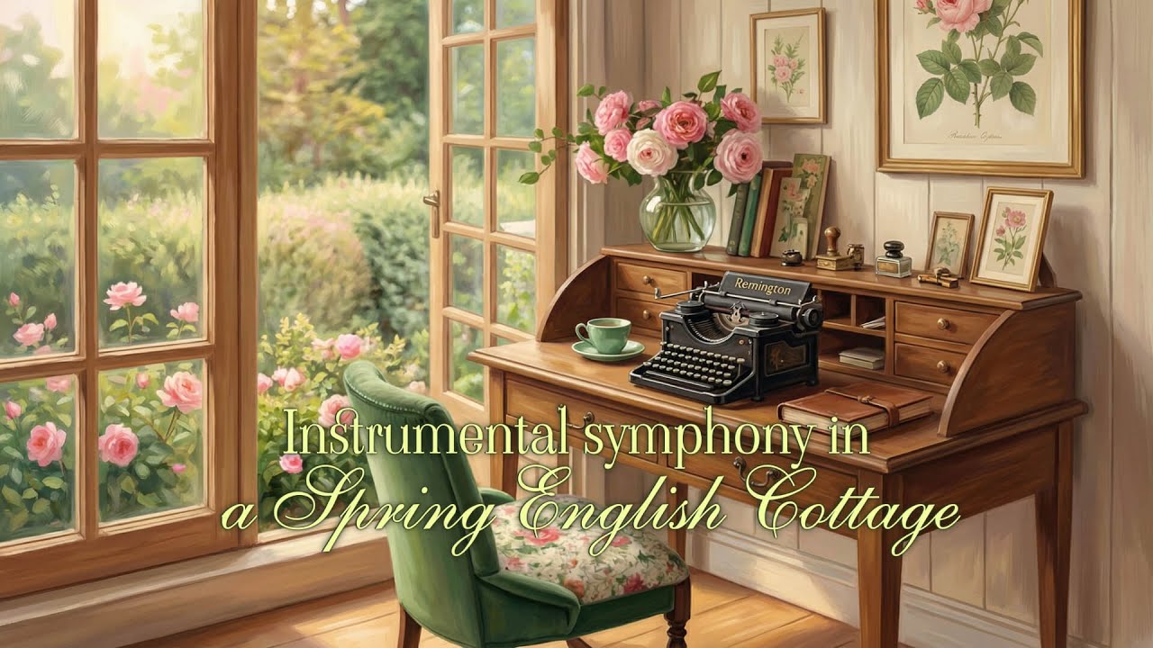 Instrumental soft music in a Grandma’s Floral Cottage | Relaxing BGM for Studying, Working