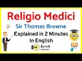 Religio medici par sir thomas browne rsum expliqu en anglais  ugc net littrature anglaise 2021