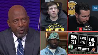 Full Lakers Postgame Interview & Analytic vs Celtics | James Worthy, JJ Redick, A. Reaves & LeBron