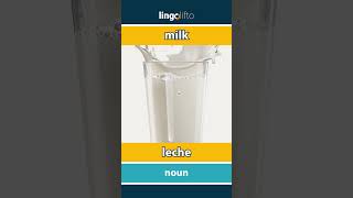 Milk - Leche Vocabulary Builder Learn English Aprendamos Inglés