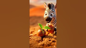 A Zebra saved a Lychee plant from drying in desert. #zebra #ai #shorts #lychee #litchi #water#plants