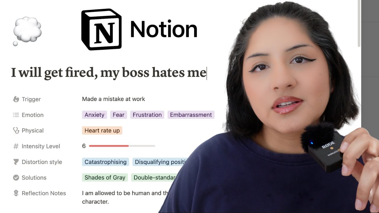 Cognitive Behavioral Therapy (CBT) Companion | FREE Notion template!