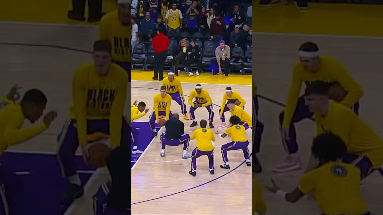 Lakers have the BEST pregame tradition in the league 🤣 #NBA