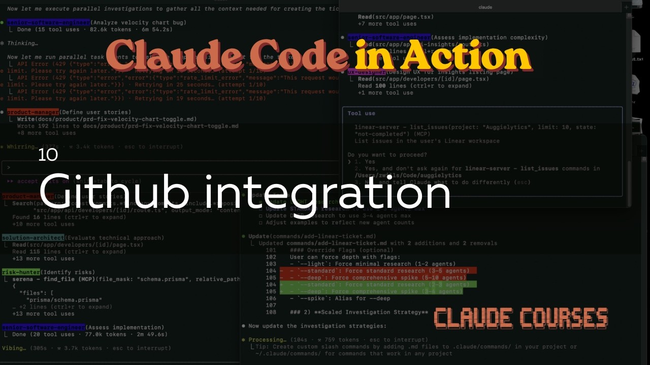 10. Github integration - Claude Code in Action - Claude course - YouTube